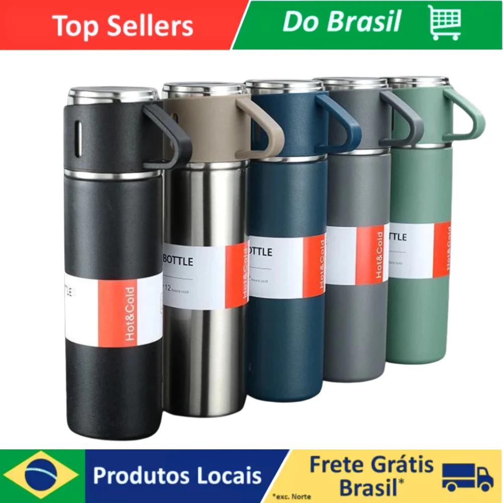Garrafa De Café Premium Isolamento Térmica 500 mL com Xícara Copo