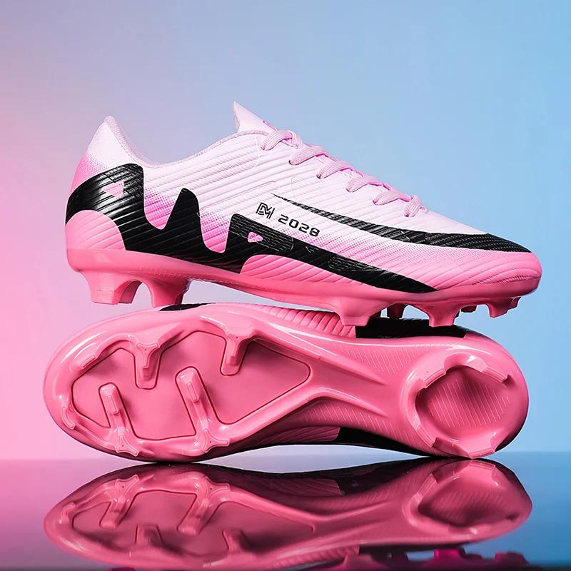 Alta qualidade dos homens sapatos de futebol sociedade ultraleve turf chuteiras crianças tênis treinamento botas de futebol chuteira campo 32-46