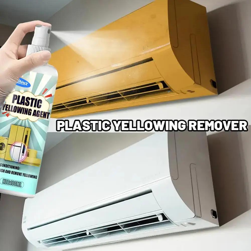 100ml plástico remover amarelecimento agente de limpeza ar condicionado renovação anti oxidação aparelhos lavadora fluido