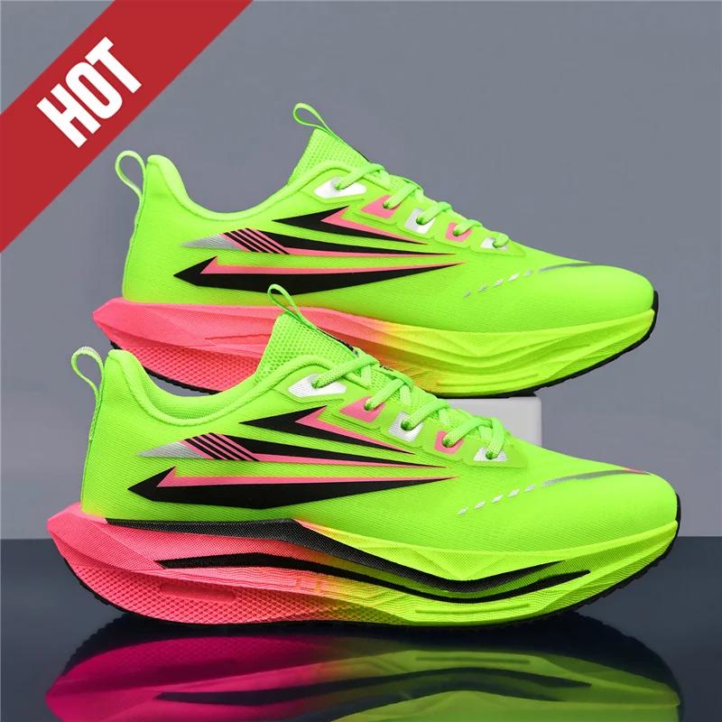 Tênis de Corrida com Placa de Carbono, Especializado para Maratona, Respirável e Leve, Confortável para Mulheres, Sneakers Antiderrapantes