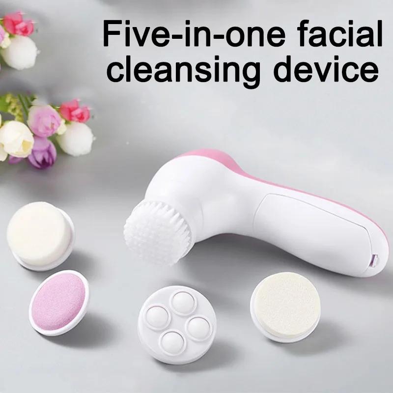 Novo Escova Facial Elétrica 5 em 1, Dispositivo de Limpeza Facial, Escova de Limpeza Facial, Ferramentas de Limpeza Facial DDXLS01