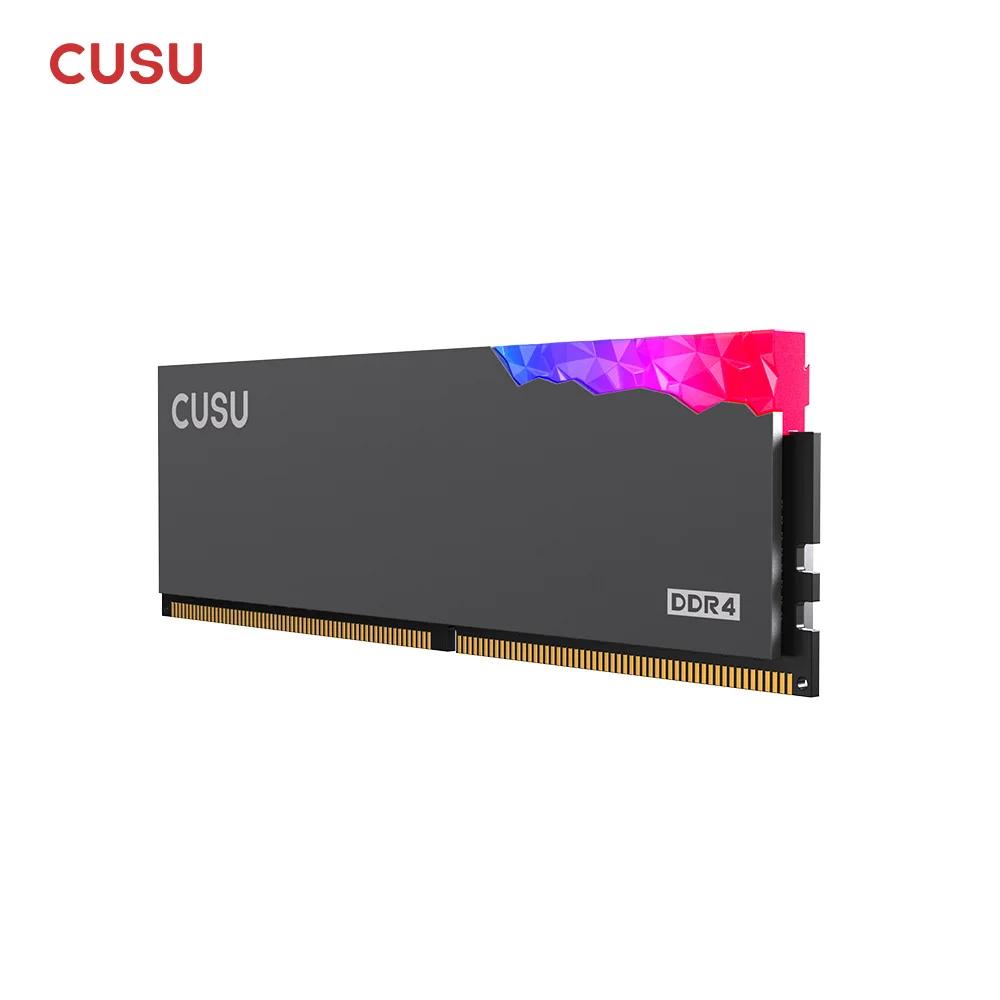 Cusu memoria ram rgb ram ddr4 8gbx2 16gbx2 3200mhz 3600mhz ddr4 ram 1.35v memória de desktop udimm de canal duplo