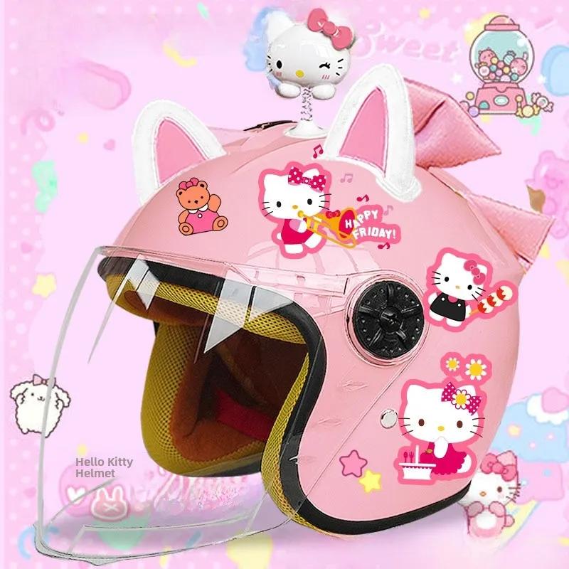 Capacete de veículo elétrico infantil de inverno engrossado unissex bonito quente boné de segurança para motocicleta meio capacete temporada de deslocamento tudo A...