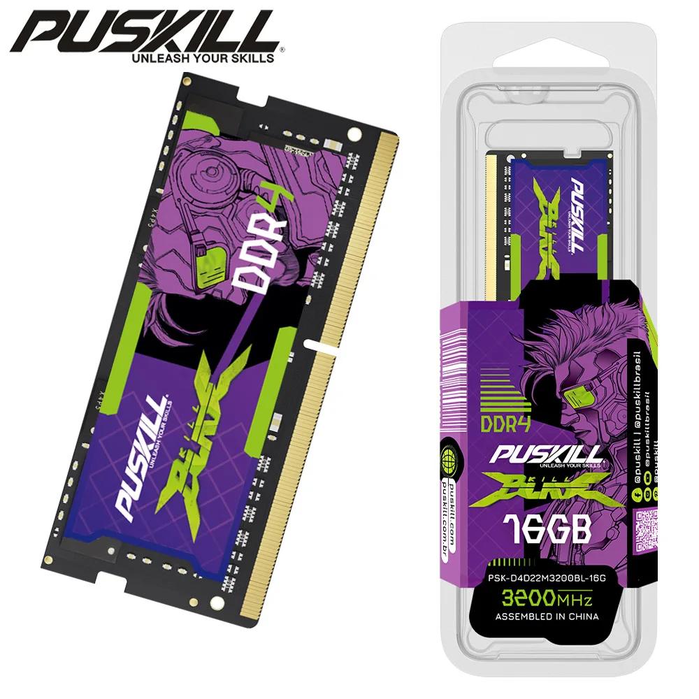 PUSKILL Produtos quentes Ram DDR4 8GB 4GB 16GB 2400mhz 2133 2666mhz Sodimm Notebook Memória de laptop de alto desempenho