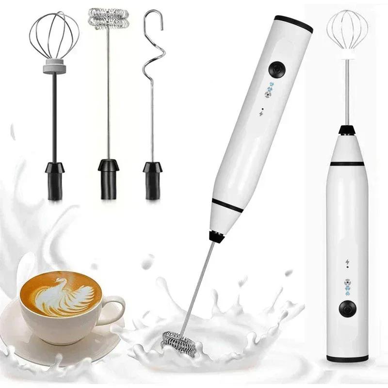 Usb batedor de leite elétrico liquidificador portátil com mini cafeteira batedor misturador para café cappuccino creme foamer