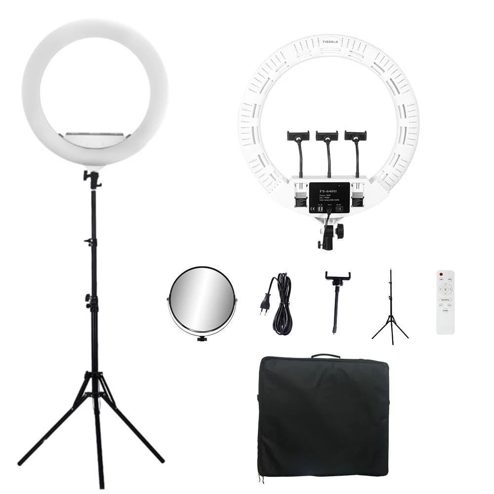 Profissional 22 polegada led anel lâmpada com tripé 100w yidoblo fs640ii anel luzes para maquiagem tatuagem vídeo photo studio fluxo cri95