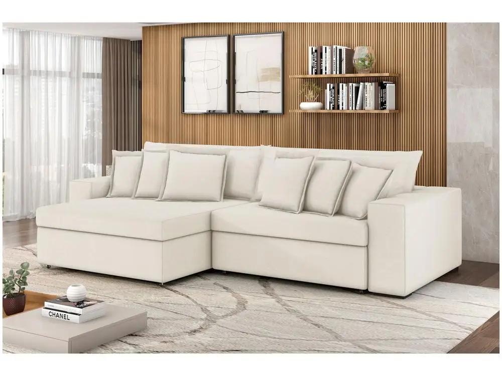 Sofá 4 Lugares Retrátil Reclinável Bouclé Mediterrâneo Parma Flexforma Estofados