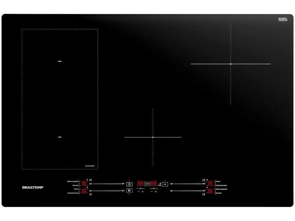 Cooktop 4 Bocas Indução Brastemp Vitrocerâmico