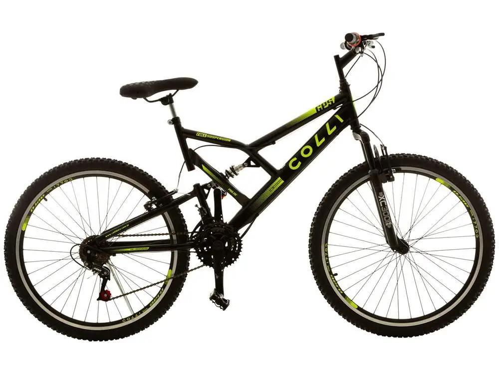 Bicicleta Aro 26 Colli GPS Freio V-Brake Aço Carbono 21 Marchas