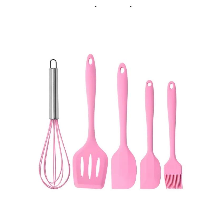 5 peças utensílios de cozinha conjunto de cozimento de silicone utensílios de cozinha de borracha utensílios de cozinha cozimento ferramentas de mistura