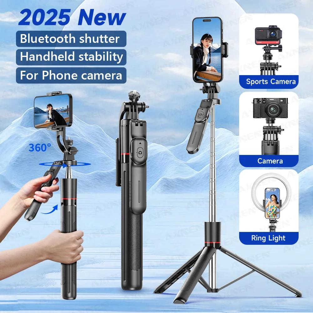 Tripé para selfie stick F16 com poste de 8 seções de 1708 mm de comprimento, controle remoto Bluetooth, 360 °   Rotação, interface 1/4, para câmera de telefone Vlog