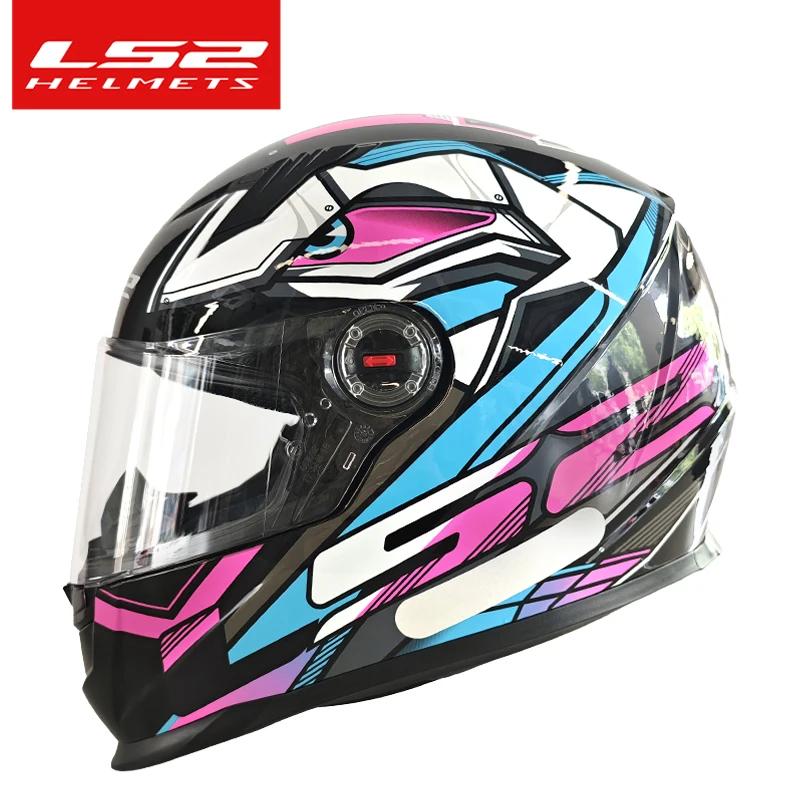 Novo ls2 clássico rosto cheio capacete da motocicleta das mulheres dos homens capacete de motocross abs escudo ece aprovado acessórios da motocicleta ff358