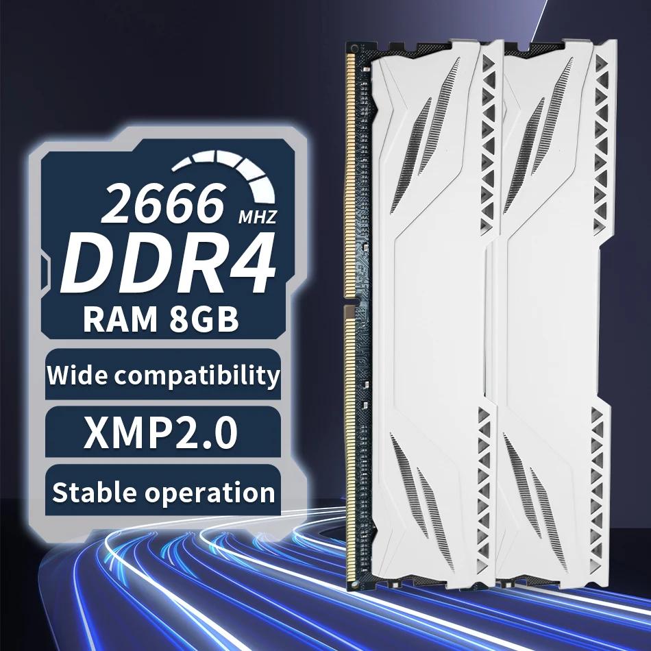 Envinda memoria ram ddr4 8gb 16gb 2666mhz 3200mhz memória de desktop ddr4 288pin udimm xmp2.0 dissipador de calor para placa-mãe
