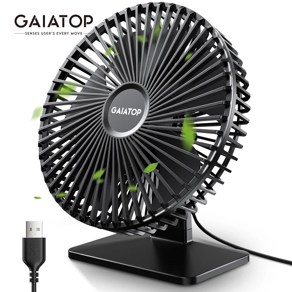 GAIATOP Ventilador de mesa Ventilador USB portátil 90 °   Ventilador de resfriamento ajustável mudo ajuste de 3 velocidades ultra silencioso adequado para escritório de mesa doméstico