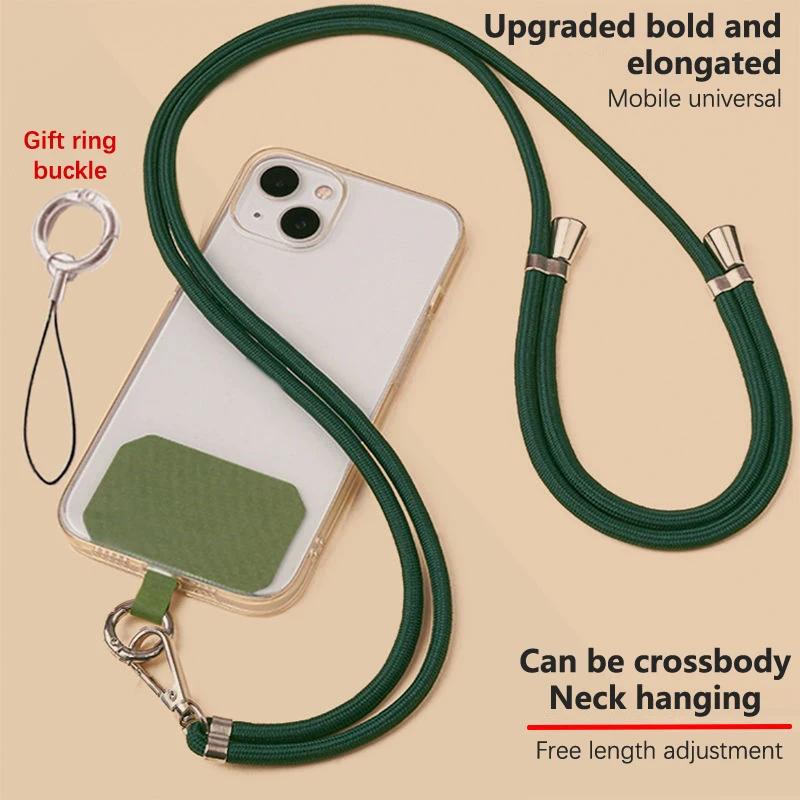1 pçs cordão crossbody dym colar cinta universal ajuste do telefone móvel corda de suspensão longa com clipe cordão anti-perdido