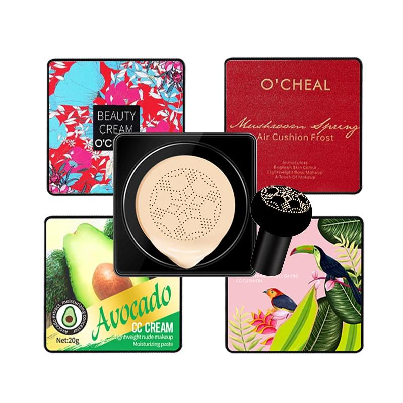 OCHEAL-Mushroom Head BB Cream Foundation, Creme para Maquiagem Rosto, Corretivo, Almofada para Base de Rosto, Compacto