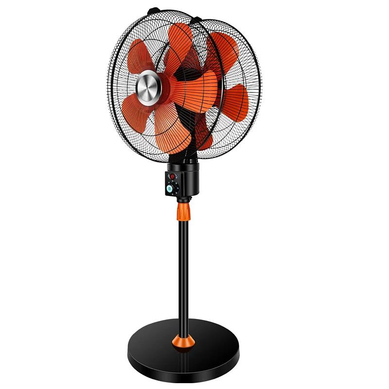 20 Polegadas 3 Velocidade 360 Graus Enrolamento Inteligente Ventilador de Piso de Cabeça Dupla Ventilador Industrial Ventilador Elétrico