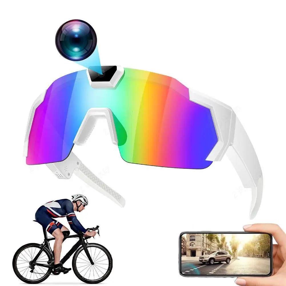Novos óculos de vídeo hd câmera de ação óculos de sol inteligentes óculos esportivos ao ar livre bicicleta motocicleta motorista gravador caminhada cam