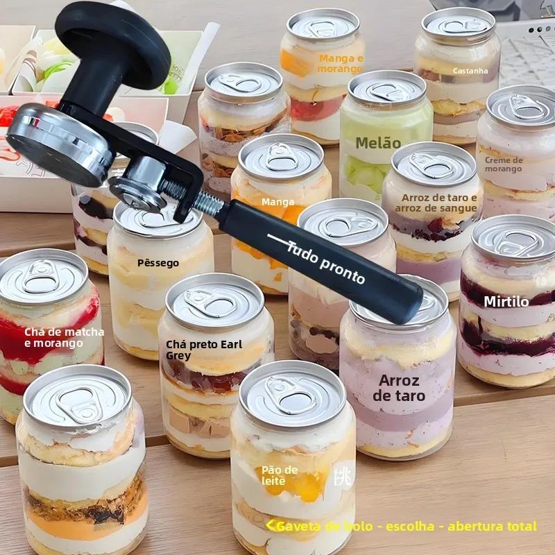 Máquina Manual de Selagem de Latas, Seladora de Latas Plásticas Pequenas, Ferramenta de Cozinha Não Auática, Abridor de La...