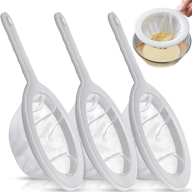 100/200/400 malha lavável náilon ultra fino filtro de malha colher peneira soja leite suco café chá filtro cozinha escorredor