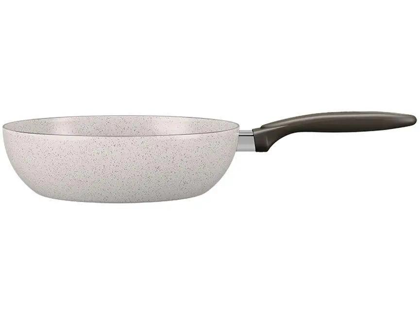 Panela Wok Antiaderente Brinox de Alumínio Suprema Vanilla 24cm