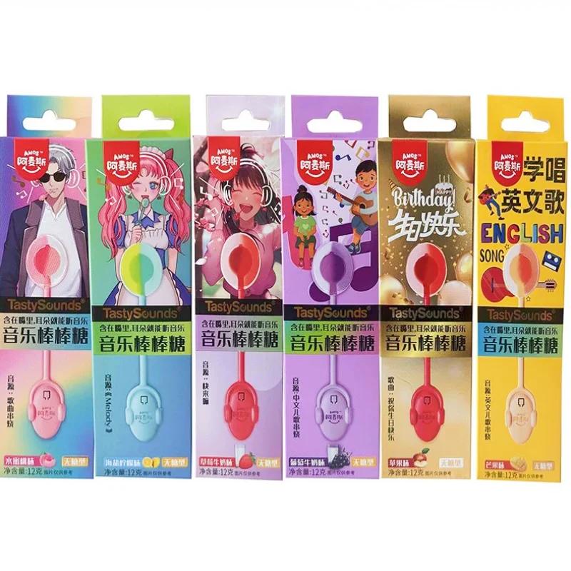 Pirulito musical, Anime figura música doces brinquedo músico multilíngue mashup sabores de frutas cantando luminoso presente personalizável com iluminação